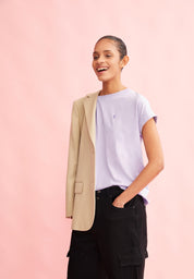 T-Shirt aus Bio-Baumwolle - 2680-lavender light - Violett