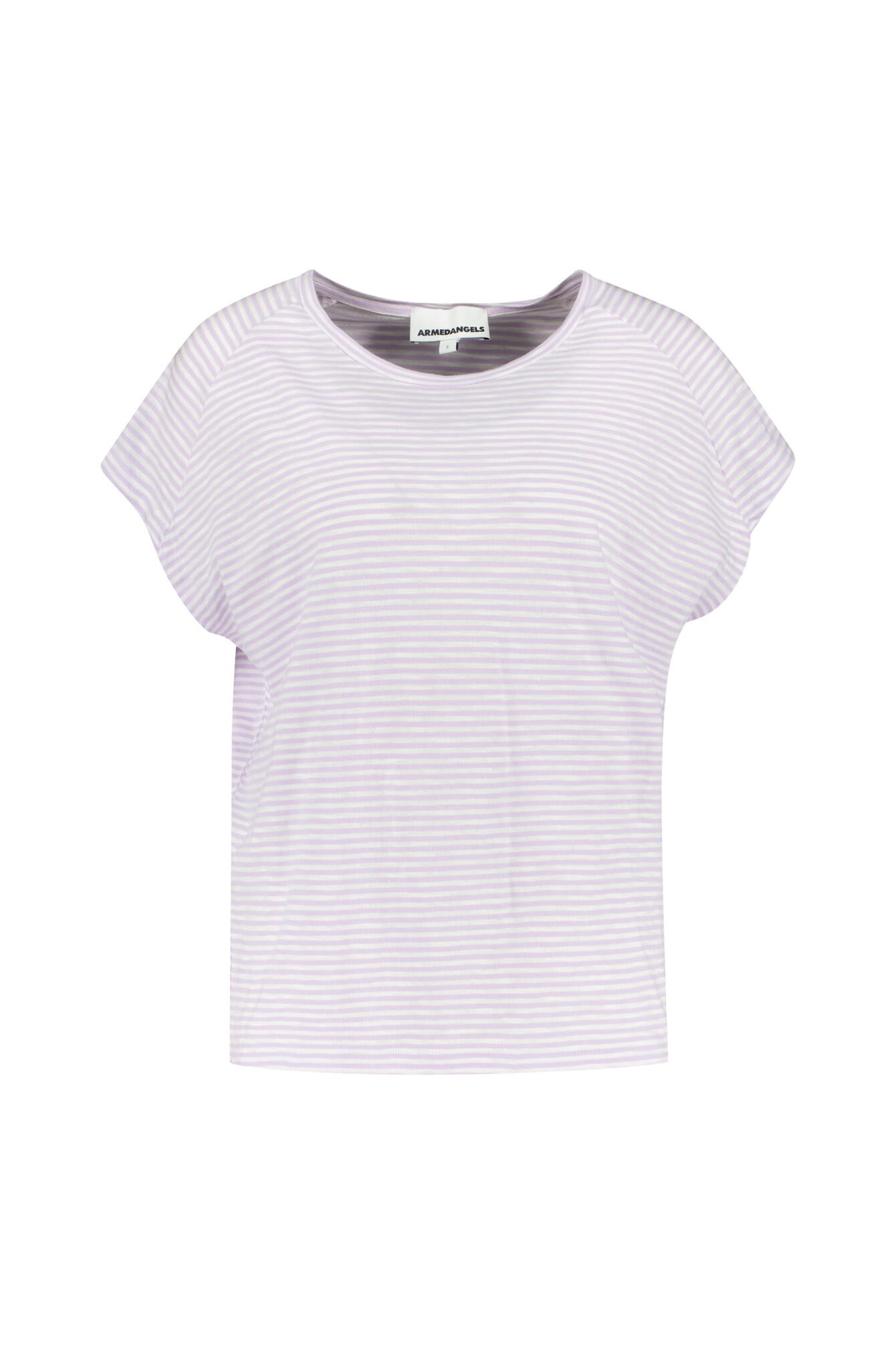 Gestreiftes T-Shirt - 2715-lavender light-oatmilk - Weiß | Violett