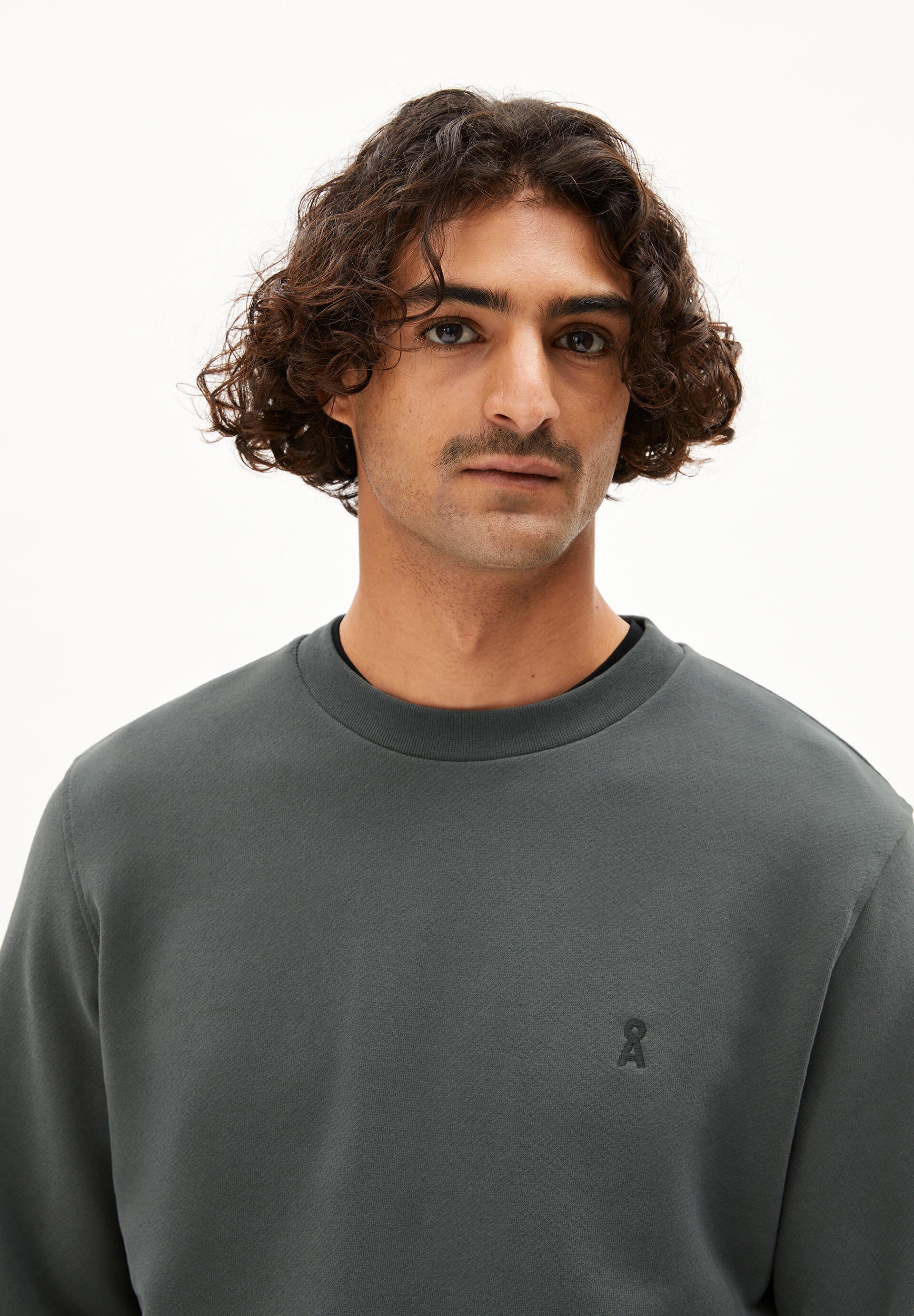 Sweatshirt Regular Fit aus Baumwolle - 2682-space steel - Grau