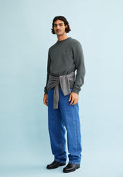 Sweatshirt Regular Fit aus Baumwolle - 2682-space steel - Grau