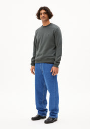 Sweatshirt Regular Fit aus Baumwolle - 2682-space steel - Grau
