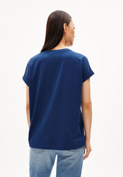 T-Shirt aus Bio-Baumwolle - 2869-faded indigo - Blau