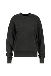 Oversized Sweatshirt - 105-black - Grau