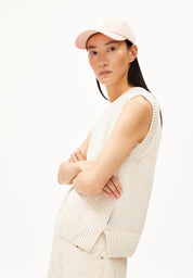 Stricktanktop aus Baumwollmix - 3152-oatmilk-light oatmilk - Beige
