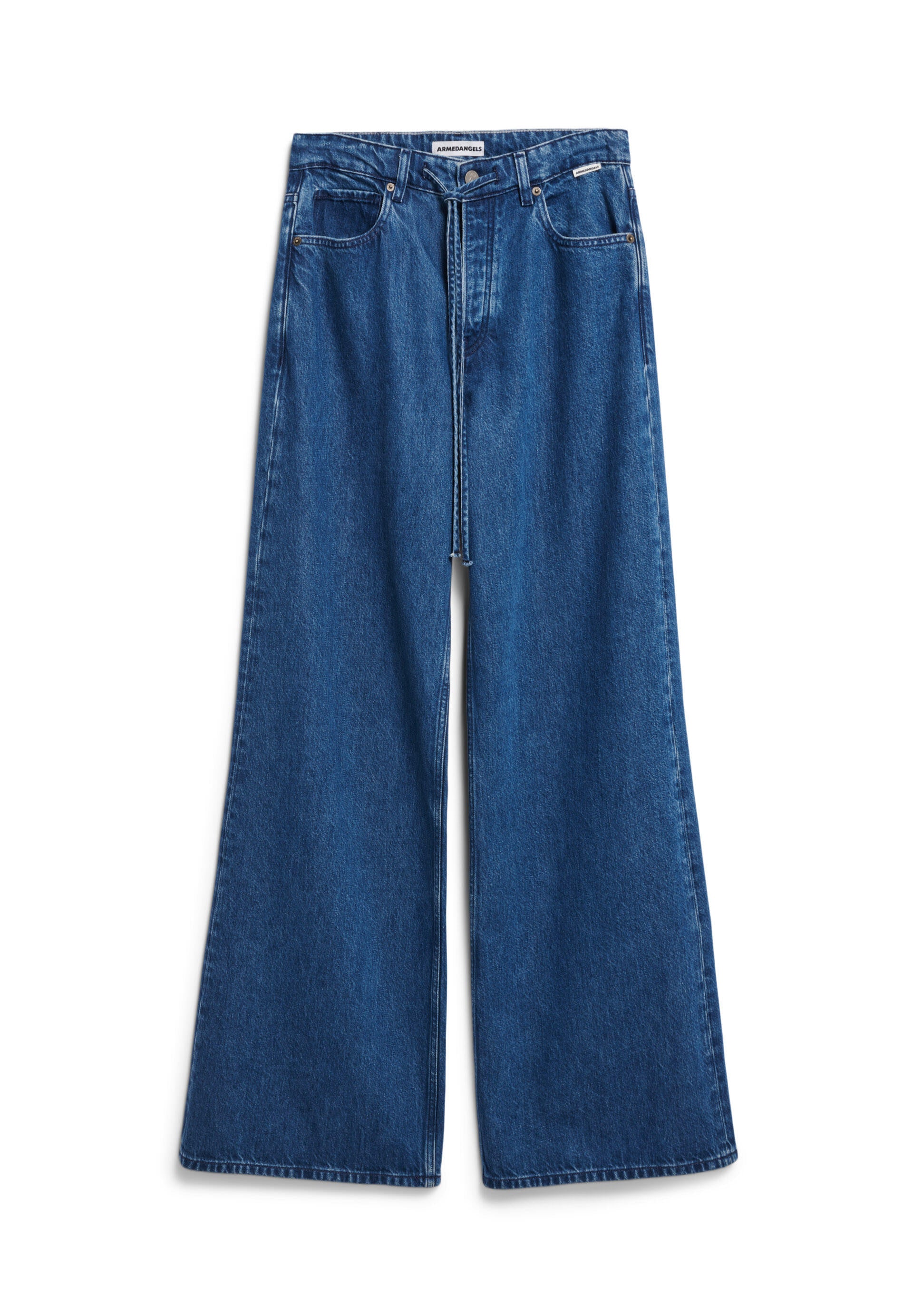 Jeans Wide Leg - 3042-hummingbird - Blau