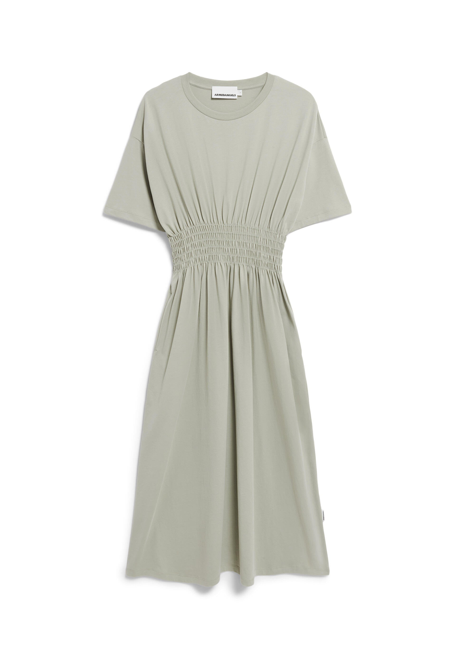 Jersey-Kleid Midi aus Baumwolle - 3052-seagreen - Grün