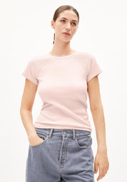 Ripp-T-Shirt aus Bio-Baumwolle - 3062-rosalilly - Rosa