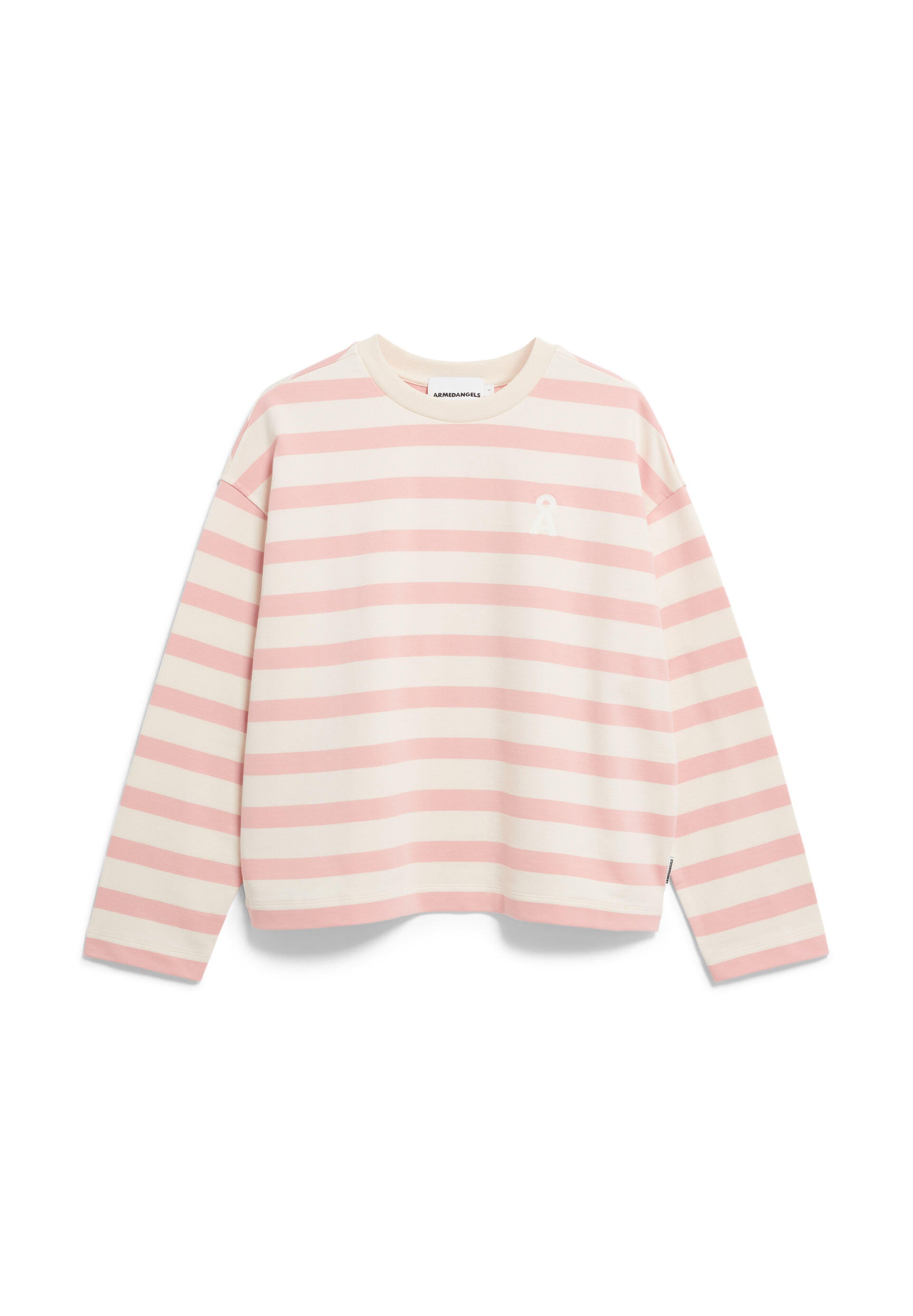 Sweatshirt gestreift - 3111-undyed-rosalilly - Rosa