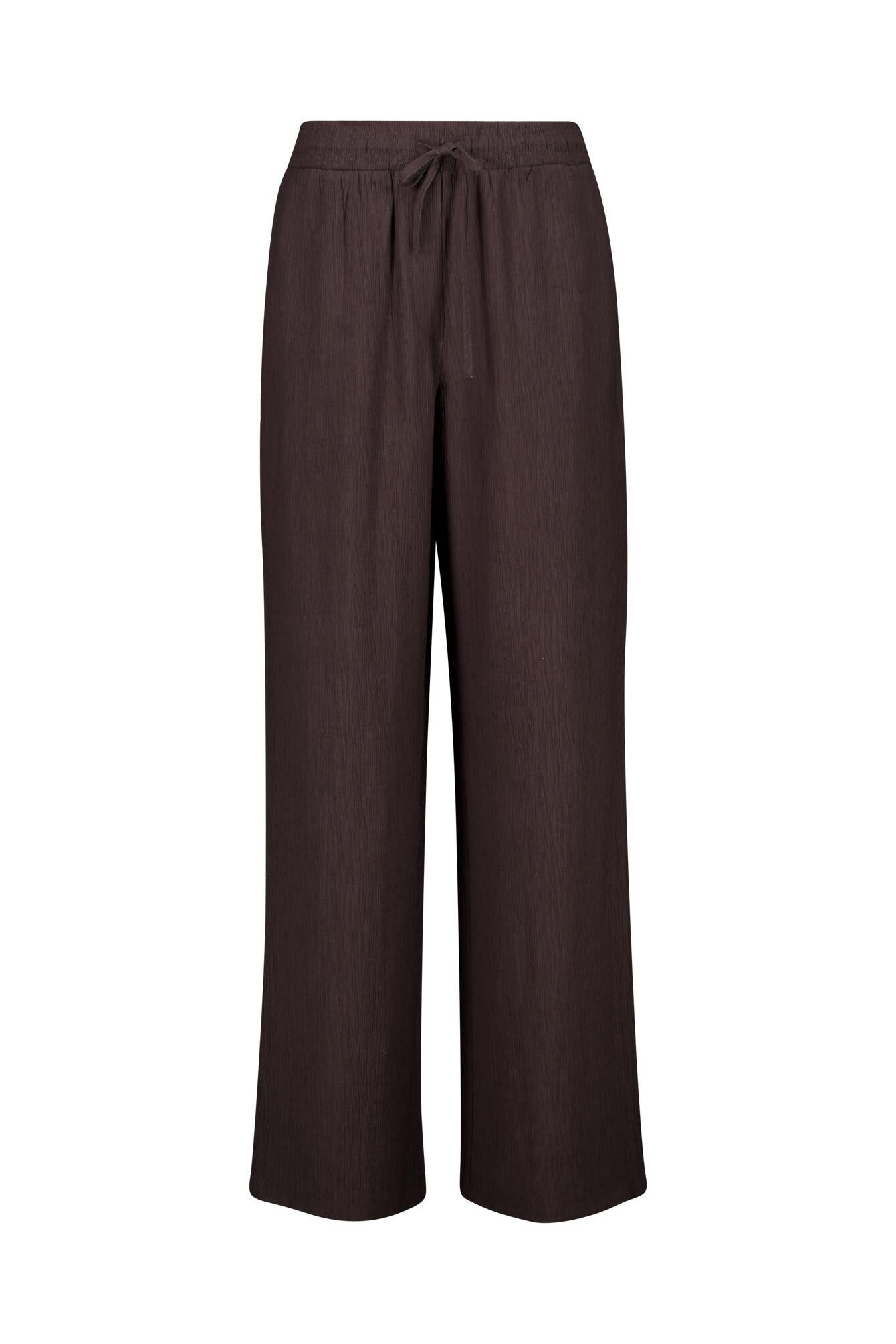 Hose MAROU CRINKLE Wide Leg - 20024-midnight brown - Braun