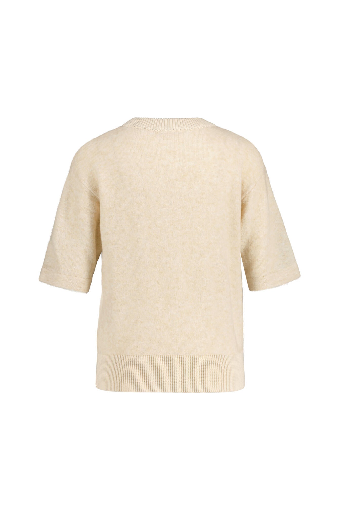 Strick-T-Shirt PAMI mit Rundhalsausschnitt - 20003-natural glaze - Beige