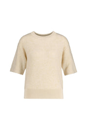 Strick-T-Shirt PAMI mit Rundhalsausschnitt - 20003-natural glaze - Beige