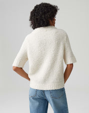 Strickshirt PUNES mit Stehkragen - 1006-soft cream - Creme