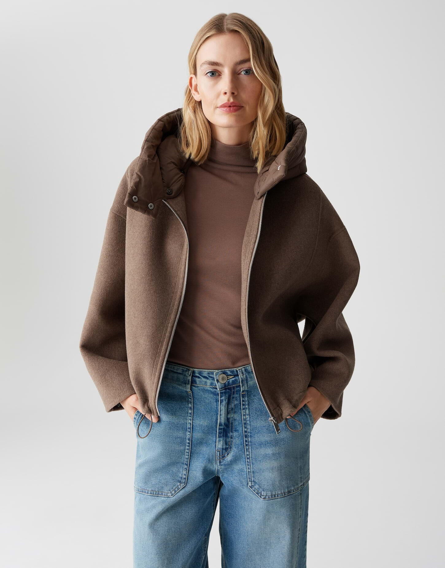 Jacke HIKONA aus Wollmix - 20020-cocoa - Braun