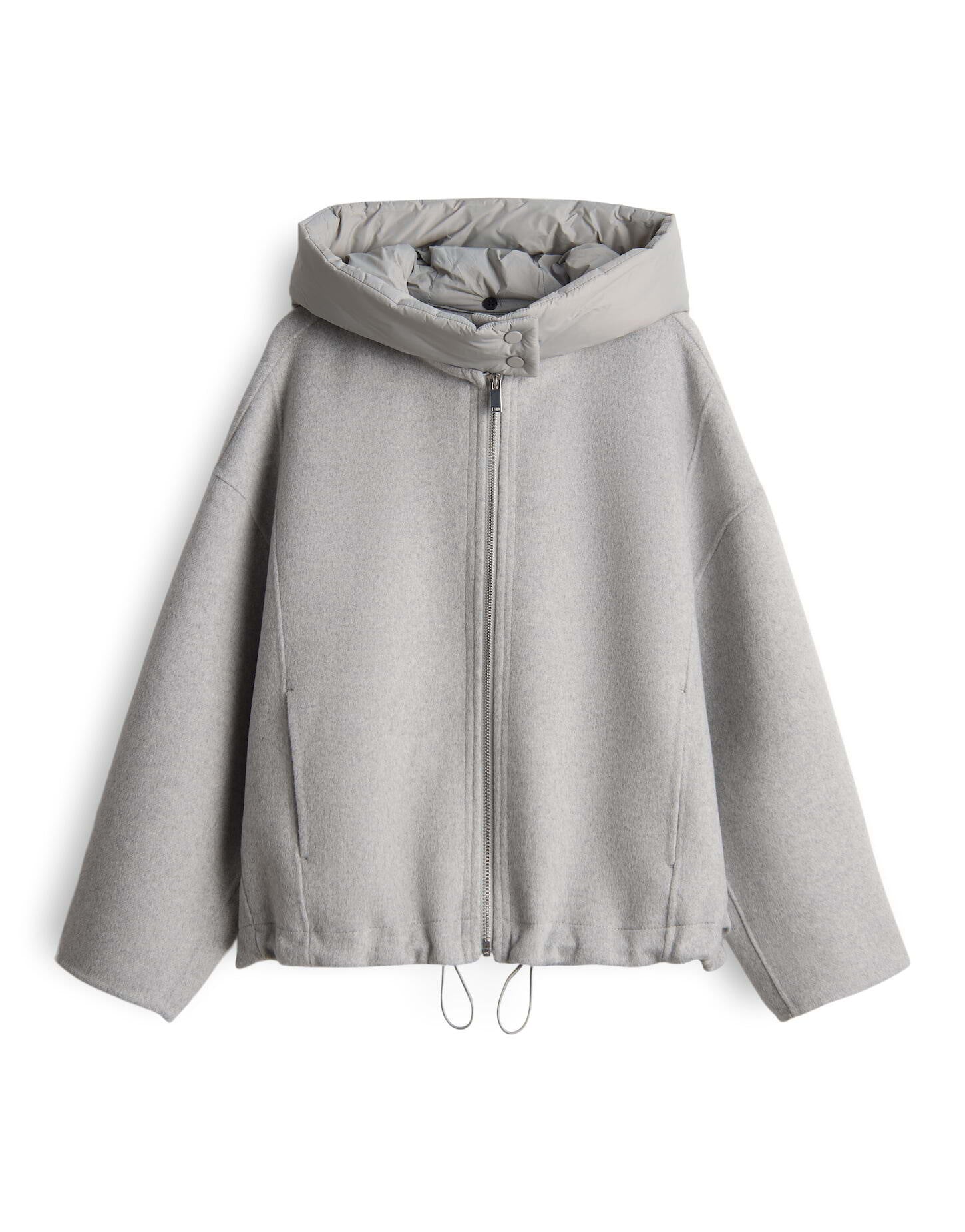 Jacke HIKONA aus Wollmix - 8056-hazy fog melange - Grau