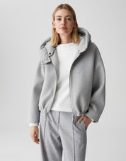 Jacke HIKONA aus Wollmix - 8056-hazy fog melange - Grau