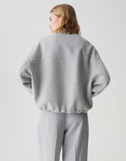 Jacke HIKONA aus Wollmix - 8056-hazy fog melange - Grau
