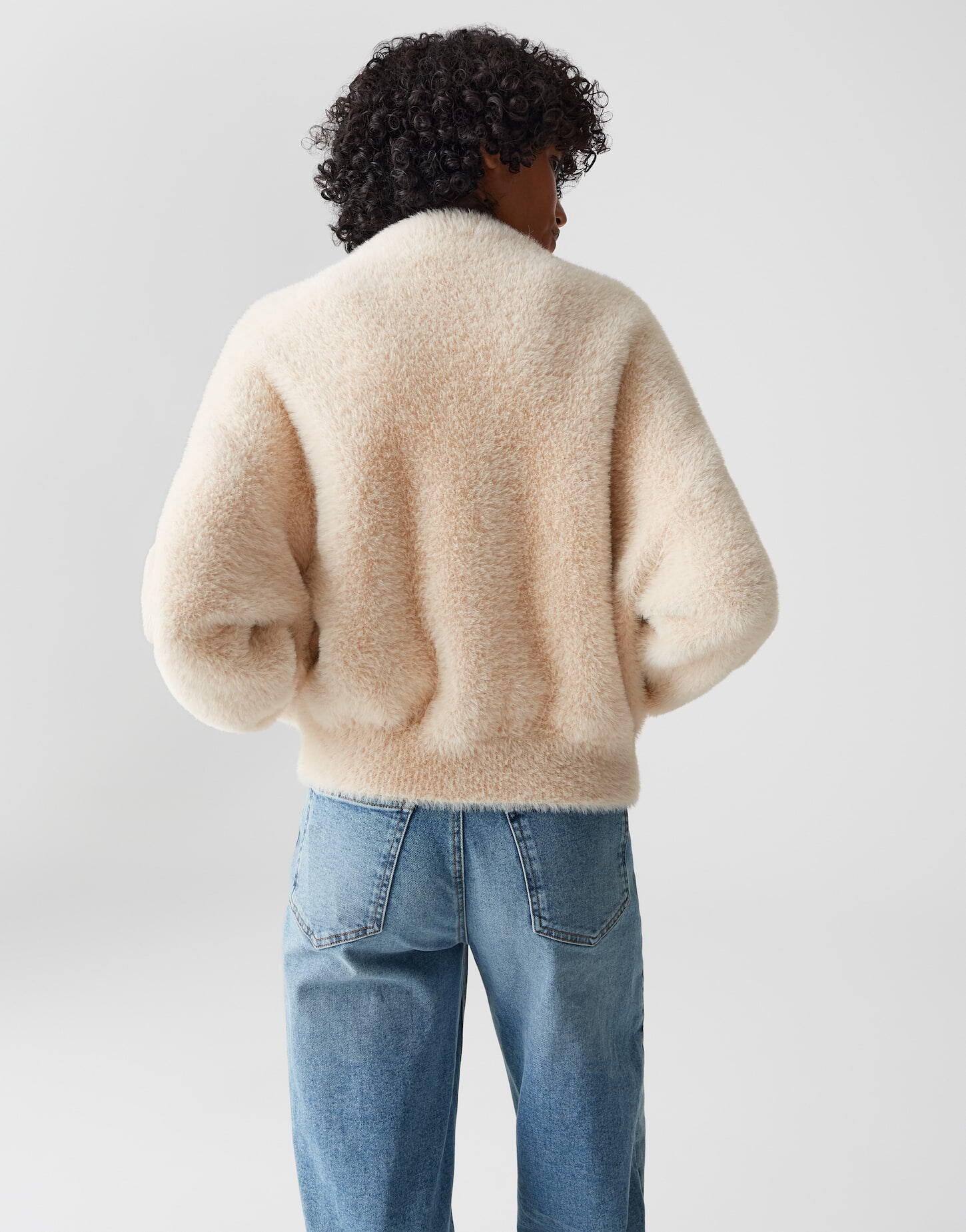 Strickjacke DORES mit Rundhalsausschnitt - 2088-macadamia - Creme