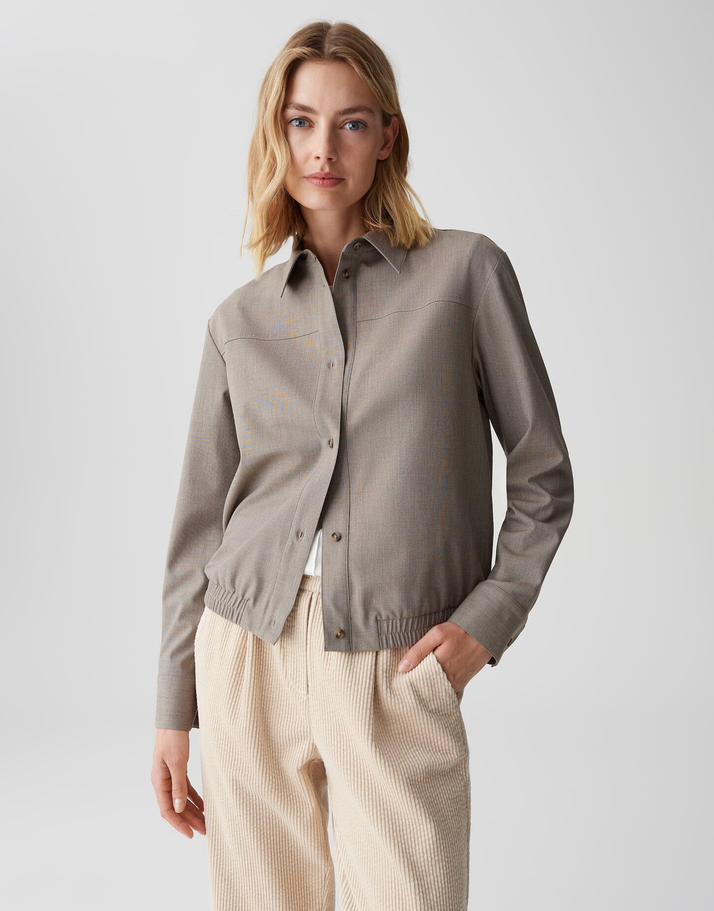 Bluse FJORDIS meliert - 20020-cocoa - Braun