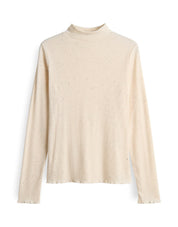 Rippshirt SUHANNA CURLY - 1006-soft cream - Creme