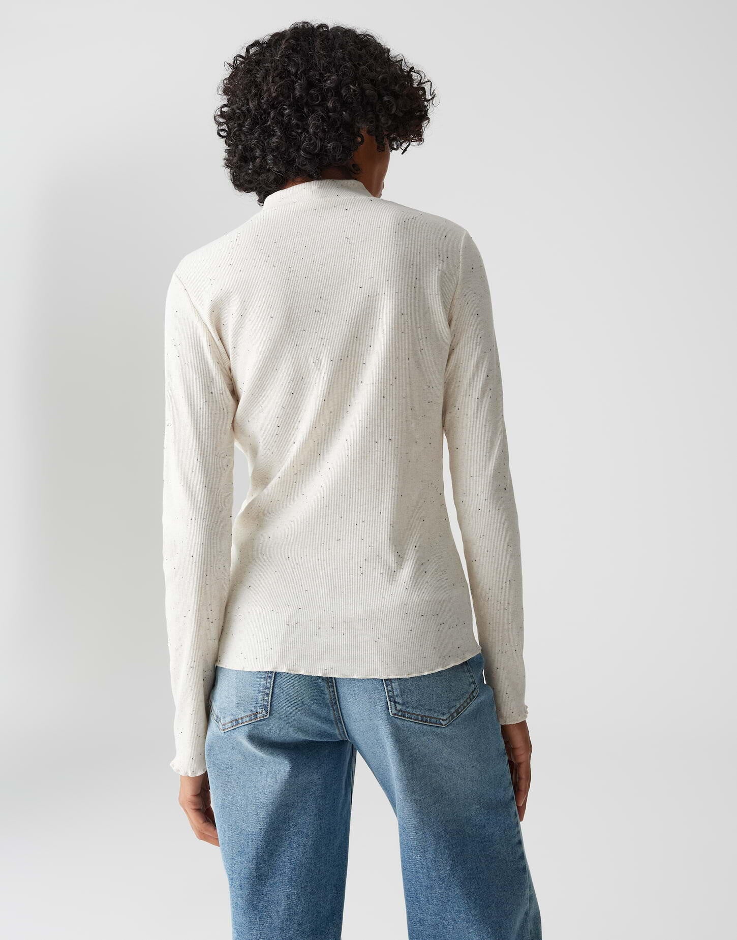 Rippshirt SUHANNA CURLY - 1006-soft cream - Creme