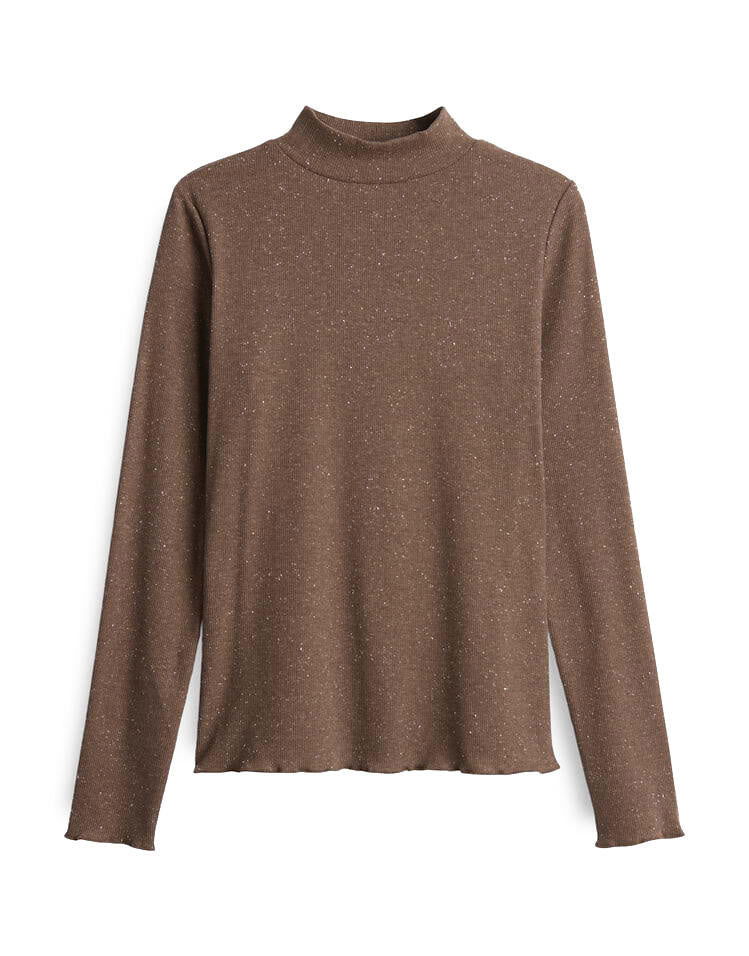 Rippshirt SUHANNA CURLY - 20020-cocoa - Braun