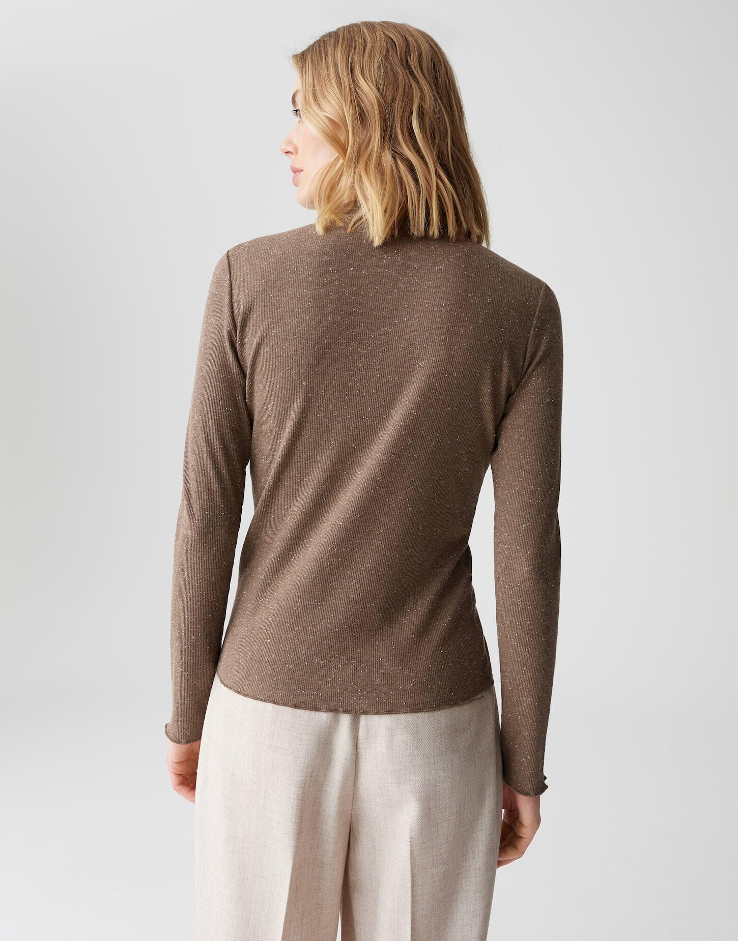 Rippshirt SUHANNA CURLY - 20020-cocoa - Braun