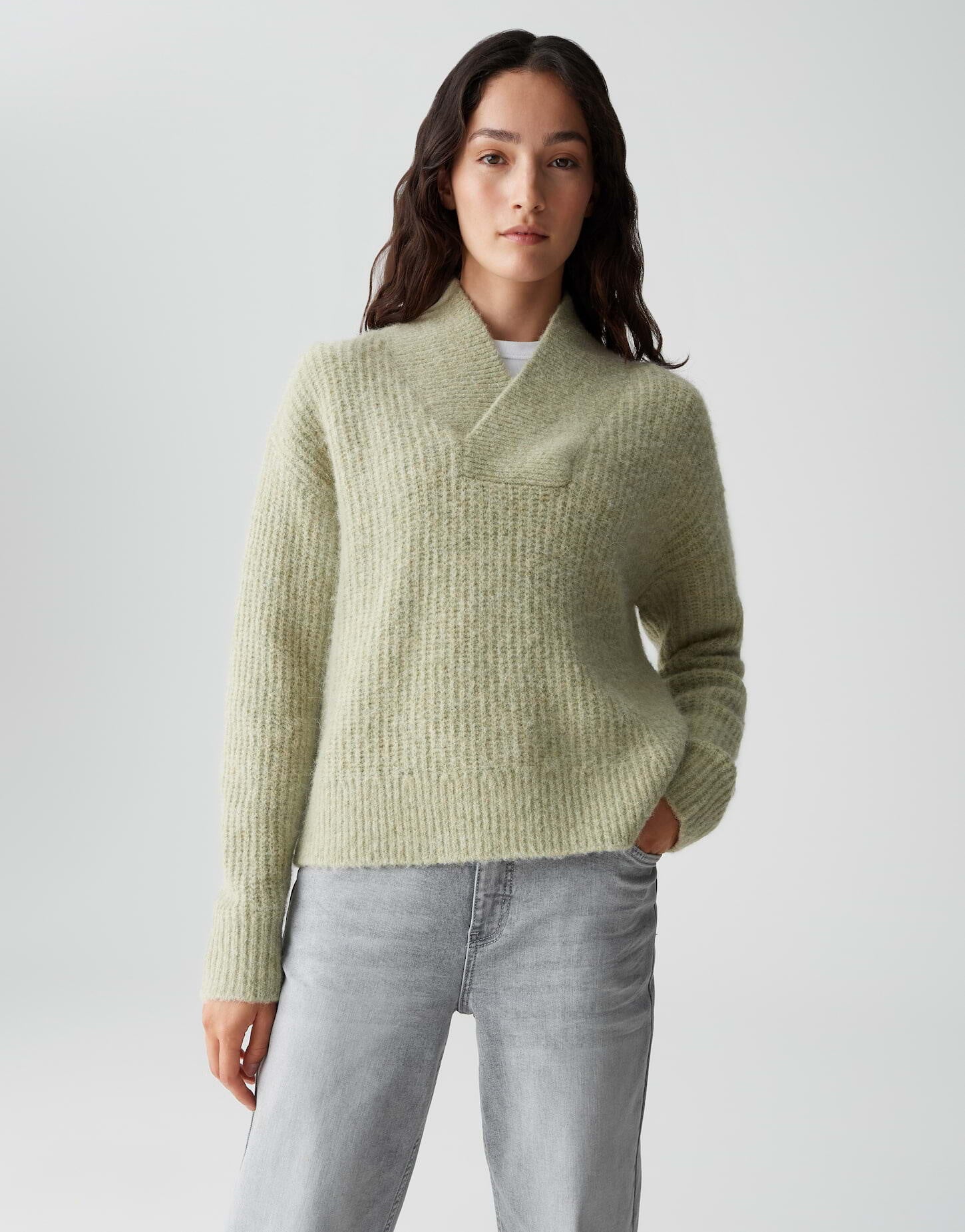 Strickpullover PONELOPE aus Wollmix - 30041-soft matcha - Grün