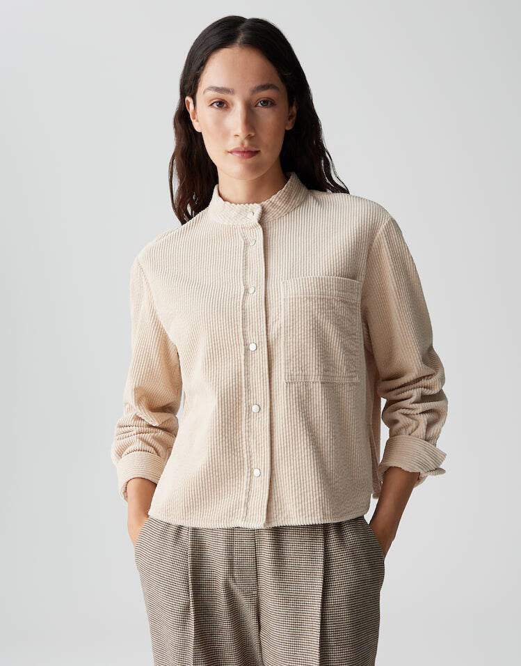 Cordbluse FALVE - 2088-macadamia - Beige