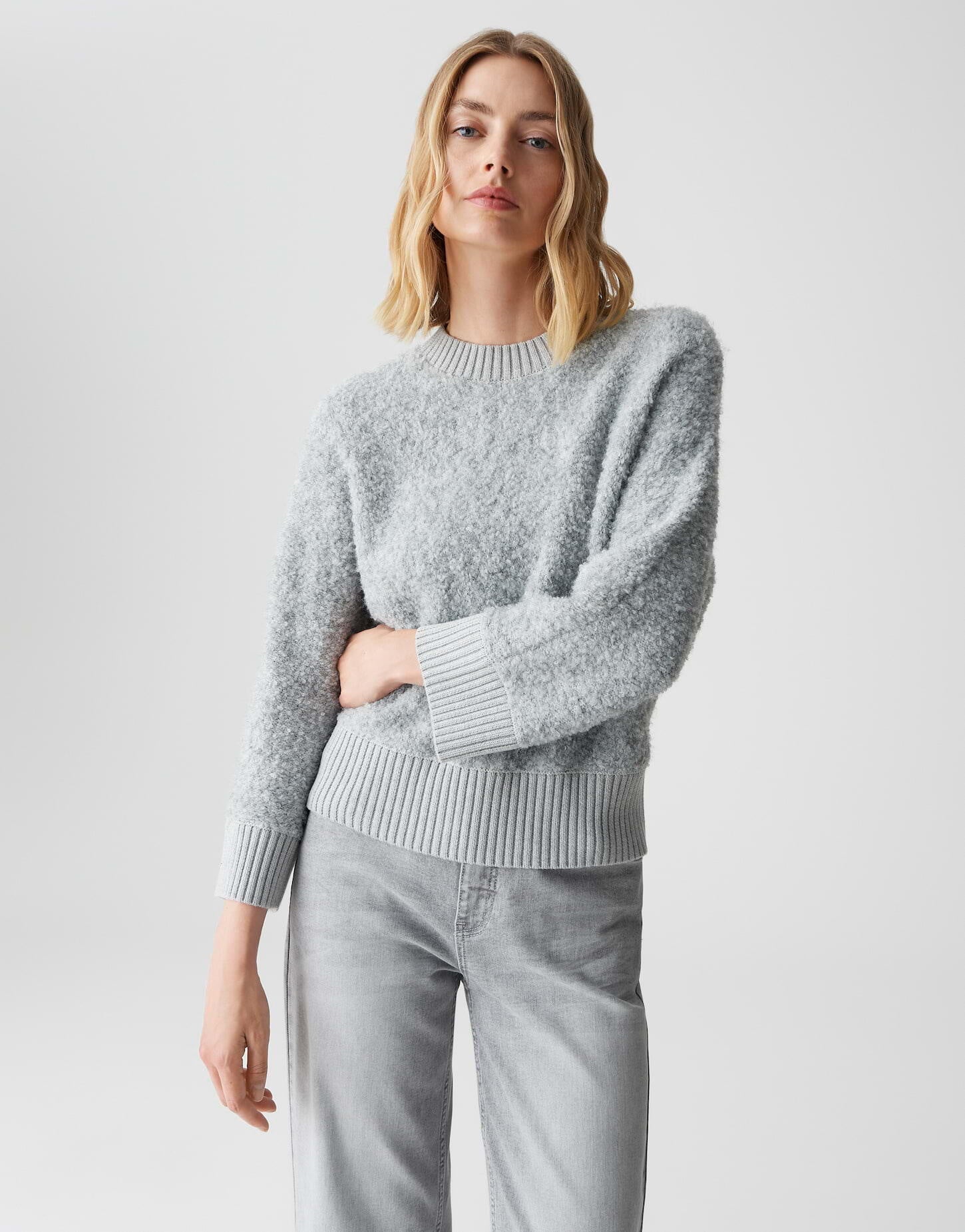 Strickpullover PENNAN - 8056-hazy fog melange - Grau