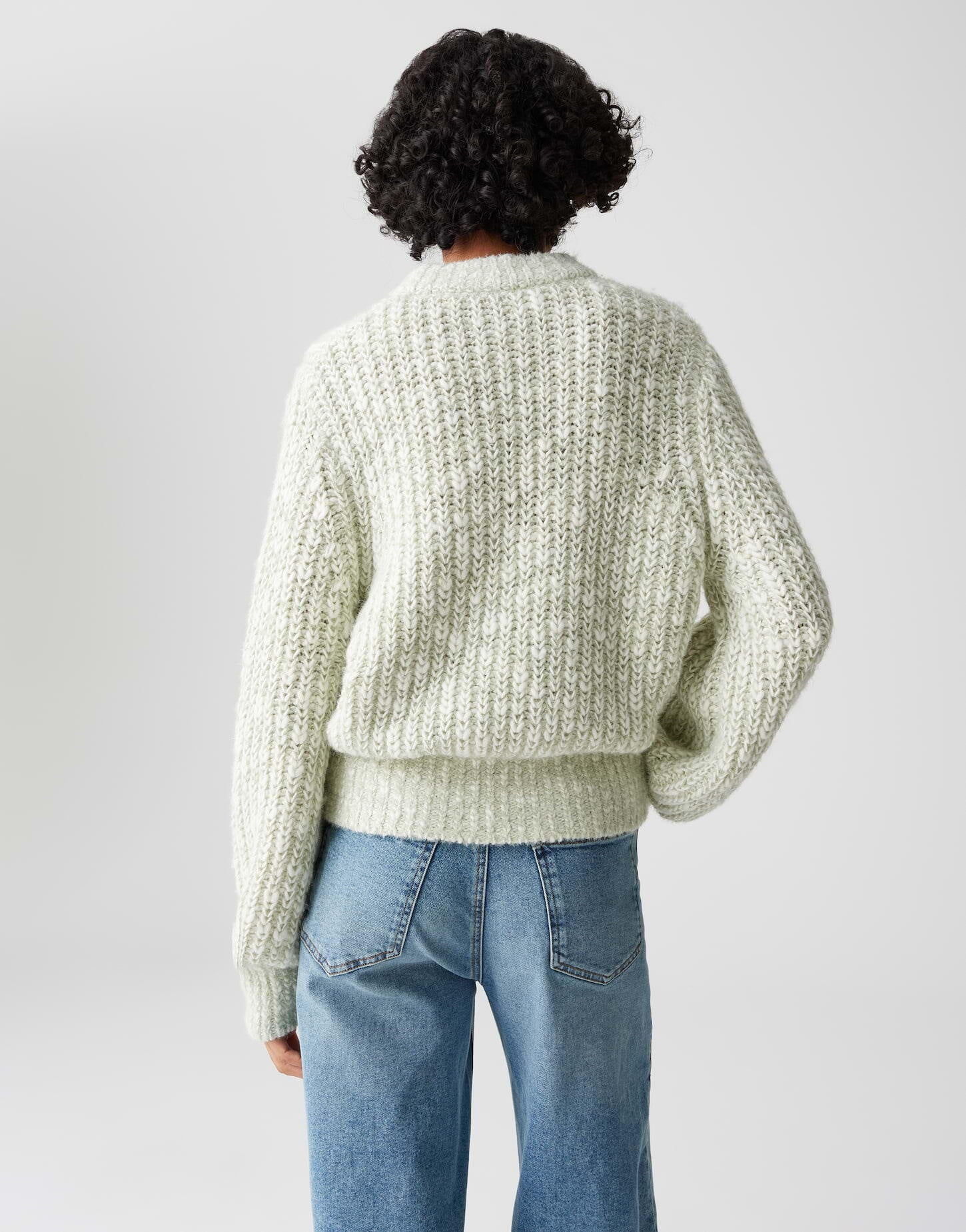 Strickpullover PALIZIA mit Stehkragen - 30041-soft matcha - Grün
