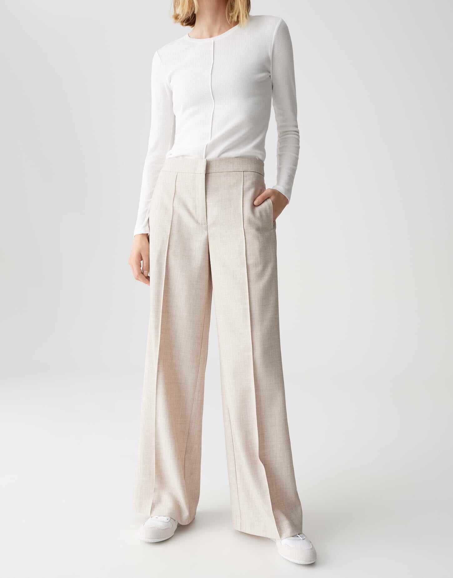 Hose MAIGA COZY Wide Leg - 2088-macadamia - Beige