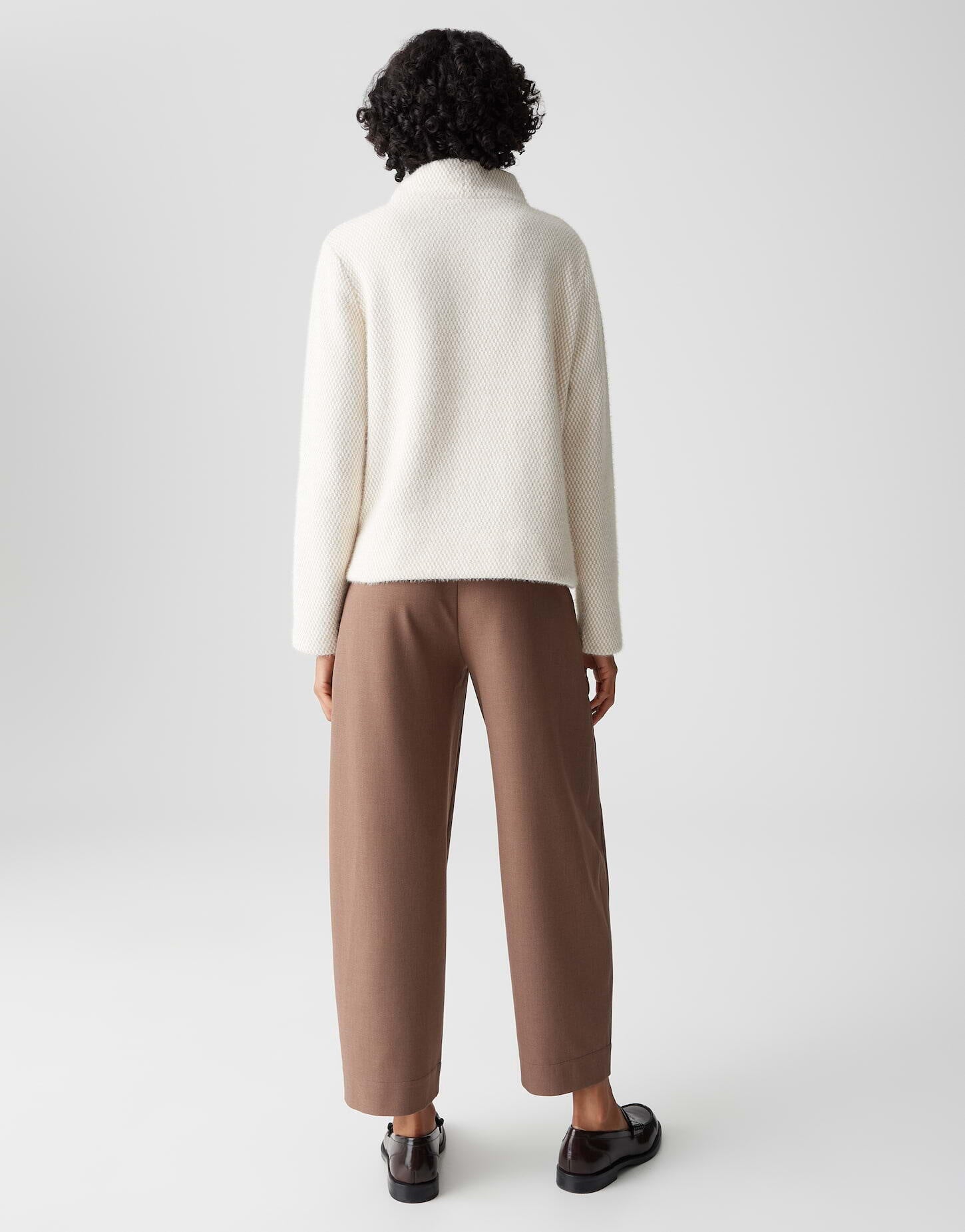Strickpullover GAKIRA mit Stehkragen - 2088-macadamia - Beige