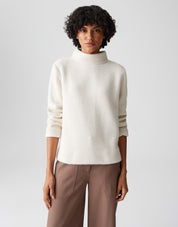 Strickpullover GAKIRA mit Stehkragen - 2088-macadamia - Beige