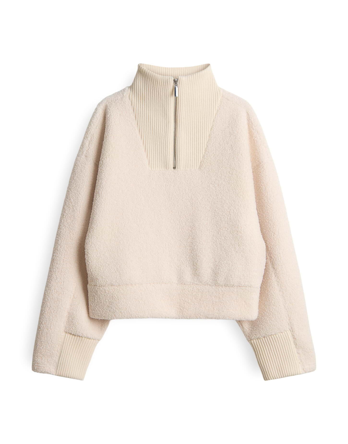Teddypullover GICK mit Stehkragen - 1006-soft cream - Creme