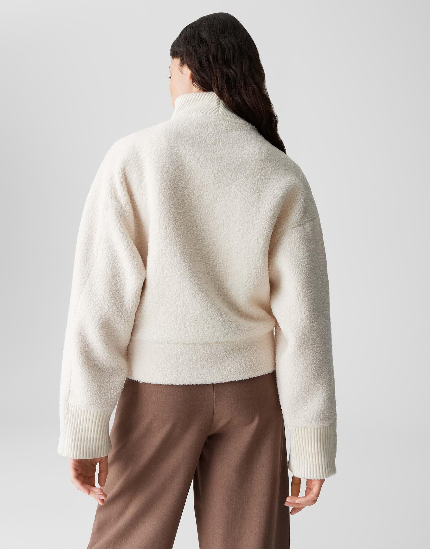 Teddypullover GICK mit Stehkragen - 1006-soft cream - Creme