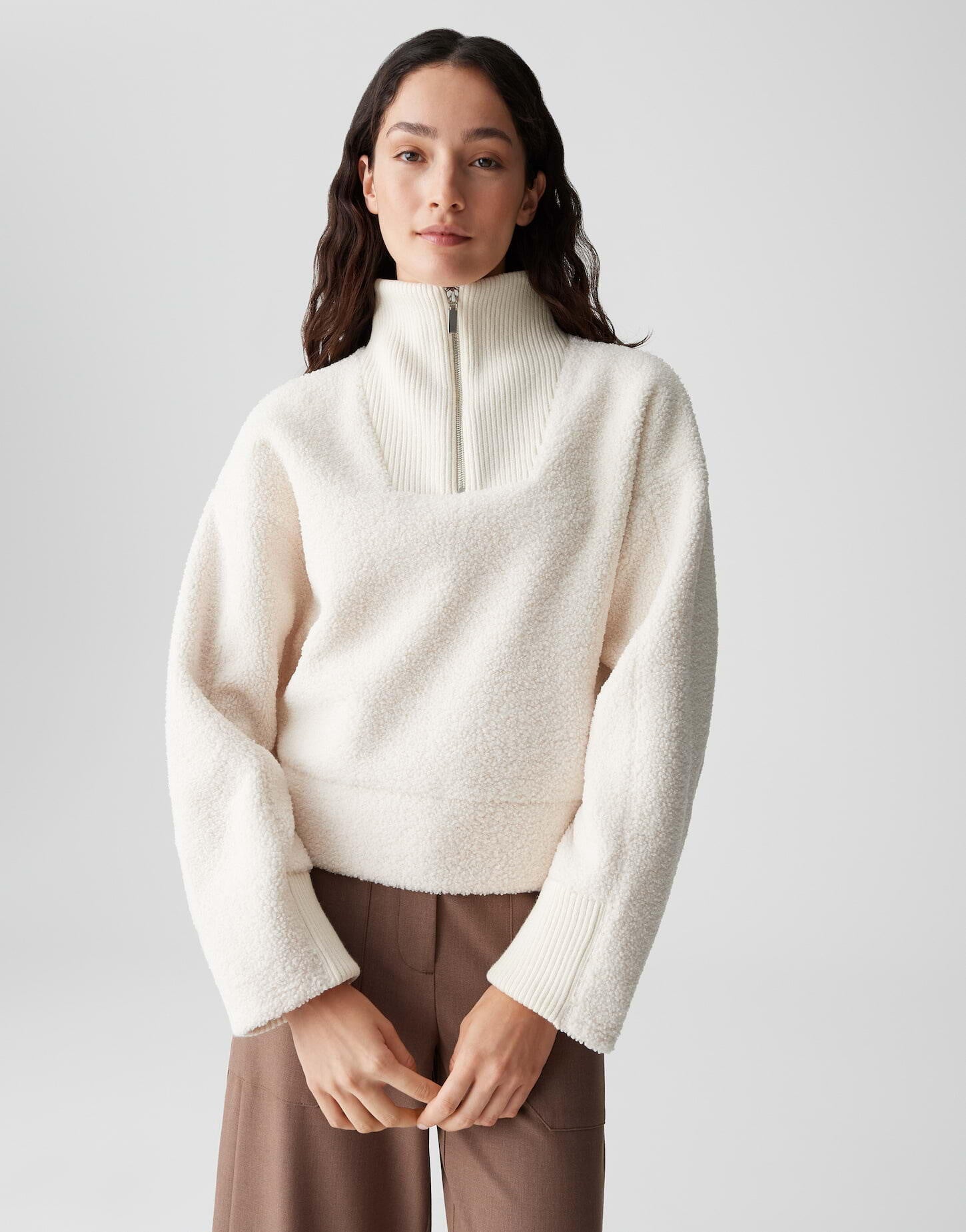 Teddypullover GICK mit Stehkragen - 1006-soft cream - Creme