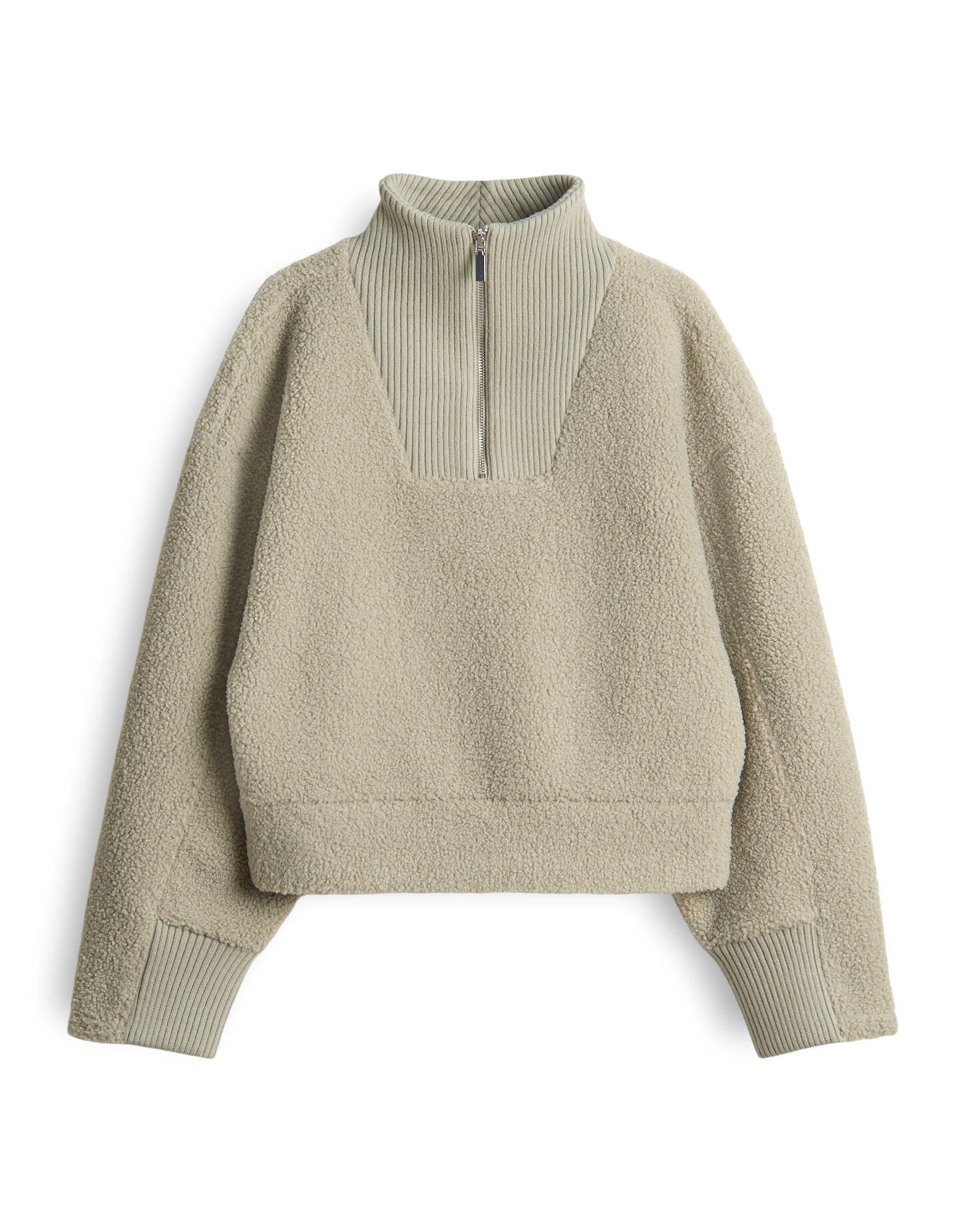 Teddypullover GICK mit Stehkragen - 30041-soft matcha - Grün