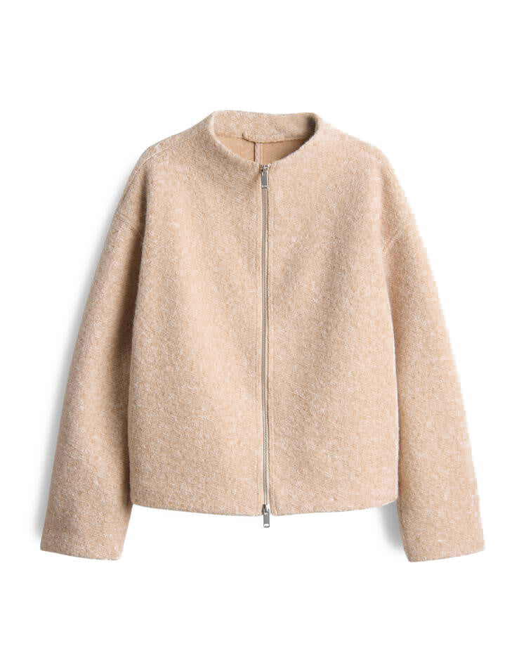 Boucléjacke HURLIE - 2088-macadamia - Beige