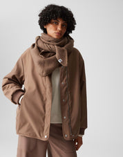 Dreieckstuch  AMADSI aus Bouclé Strick - 20020-cocoa - Braun
