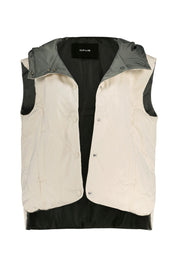 Weste WUSI mit Kapuze - 20003-natural glaze - Grau