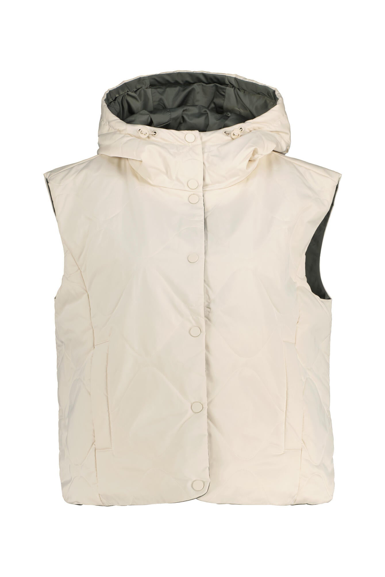 Weste WUSI mit Kapuze - 20003-natural glaze - Grau