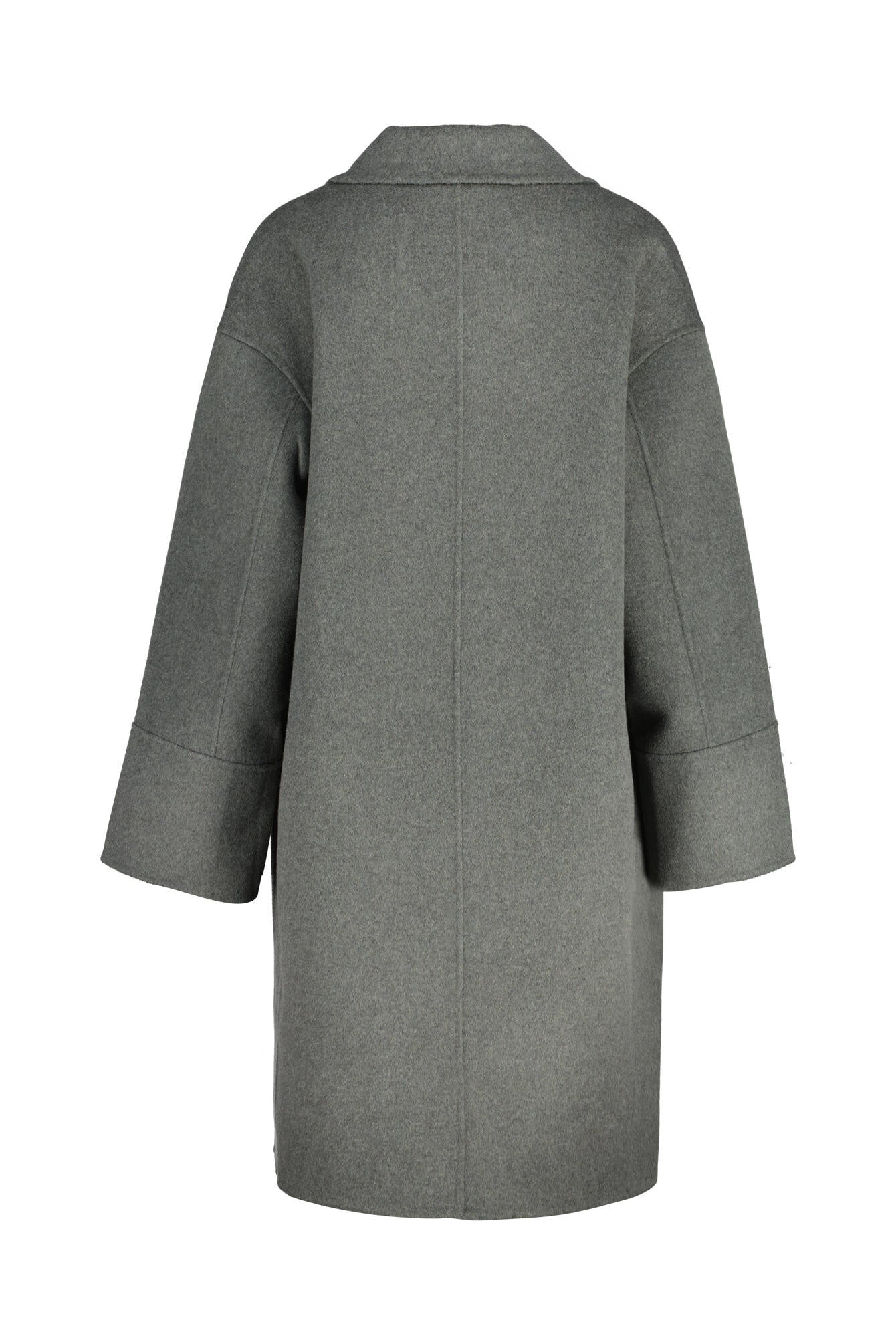 Wollmantel HAVILDA mit Reversekragen - 3062-dark sage - Khaki