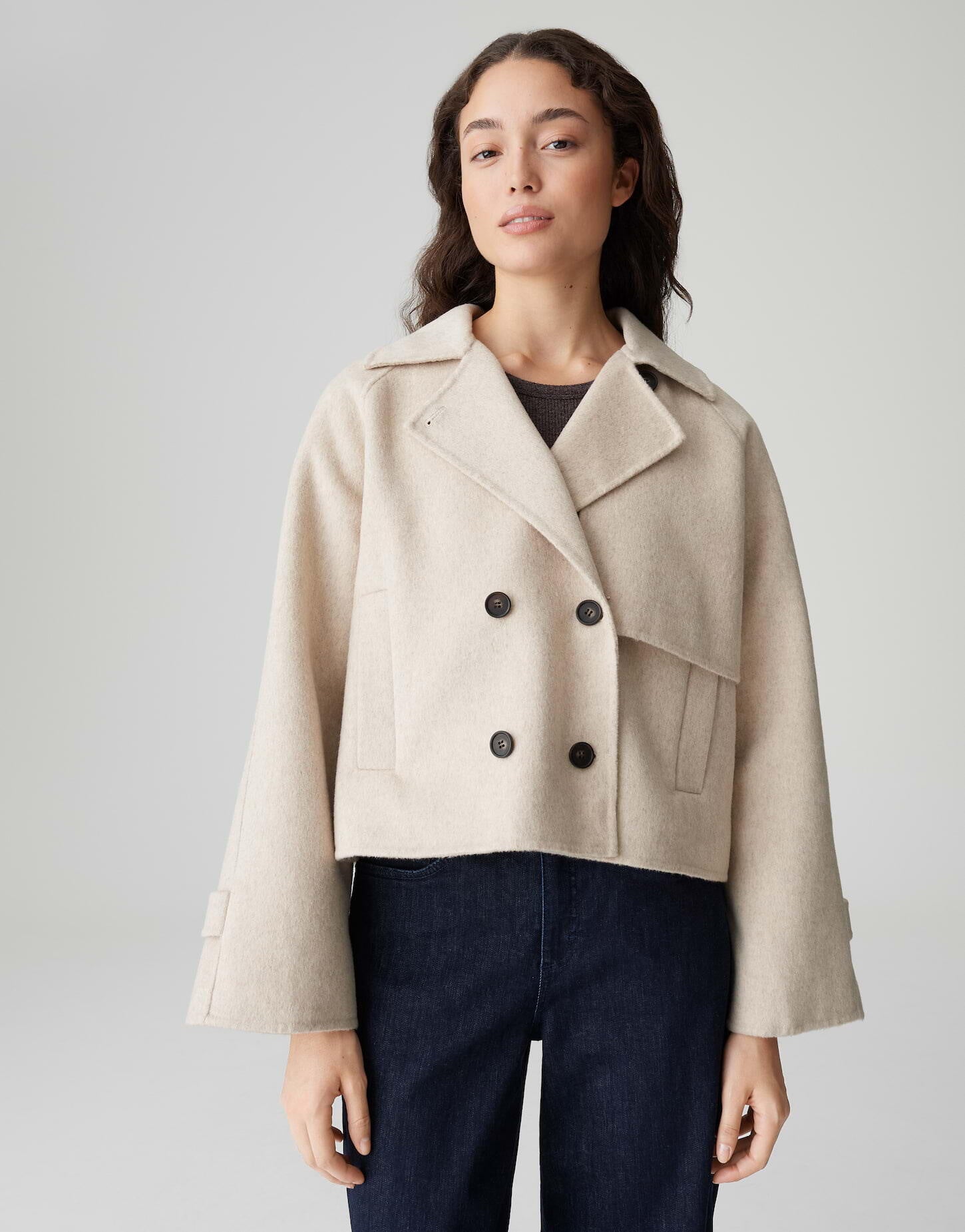 Jacke HAILI aus Wollmix - 2088-macadamia - Creme
