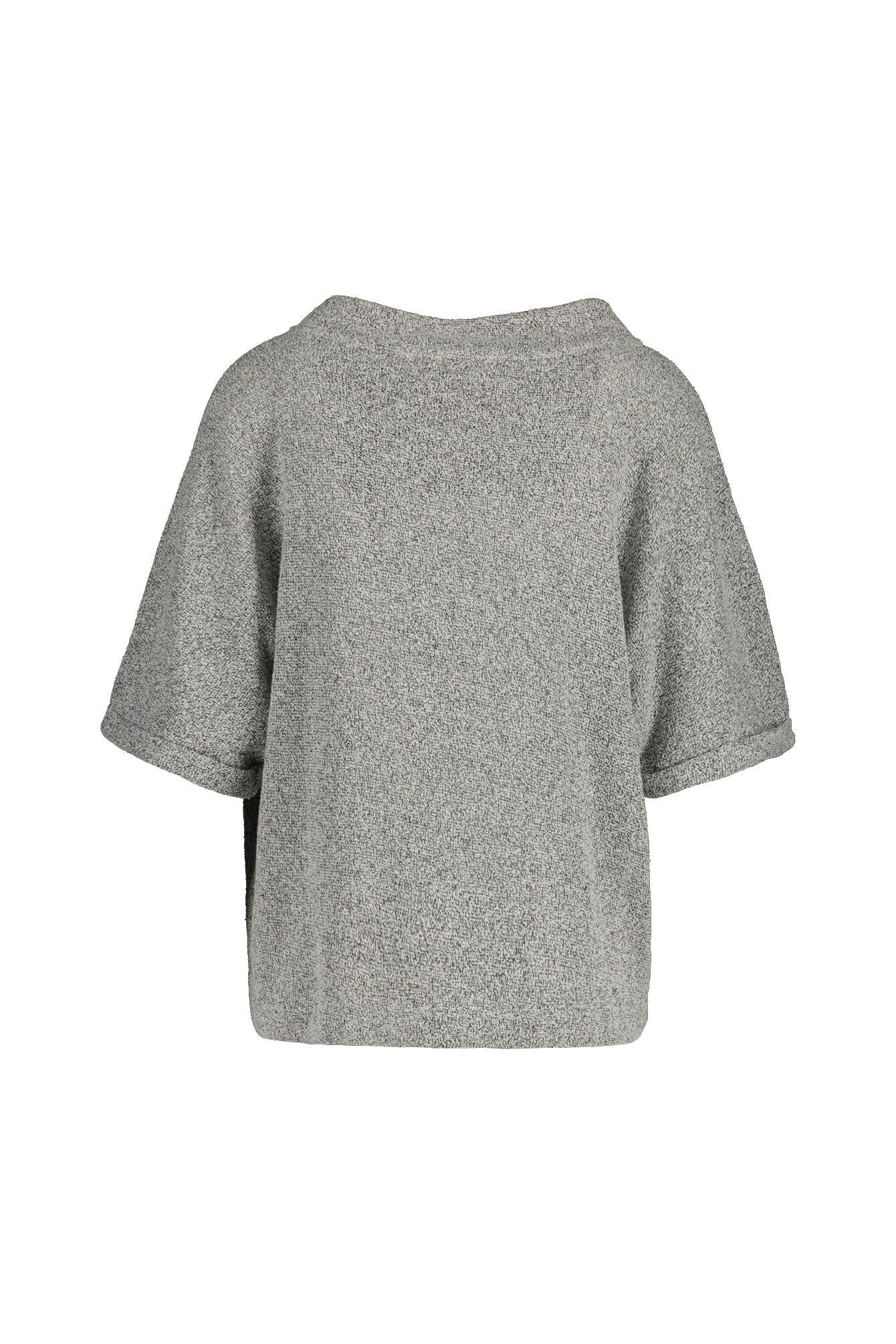 T-Shirt gestrickt aus Baumwollmix - 60020-coal blue - Grau