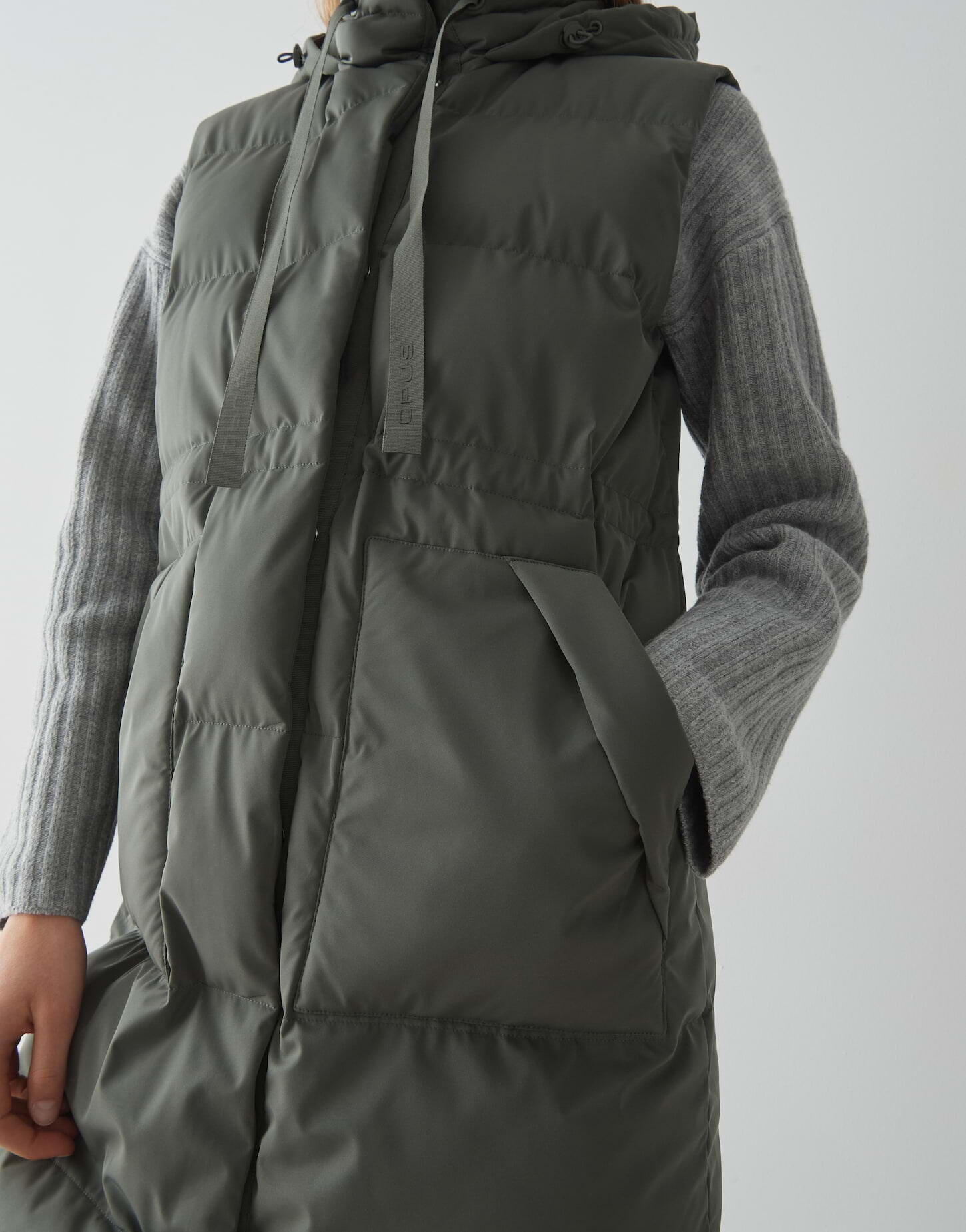 Steppweste WALMA - 3062-dark sage - Grün