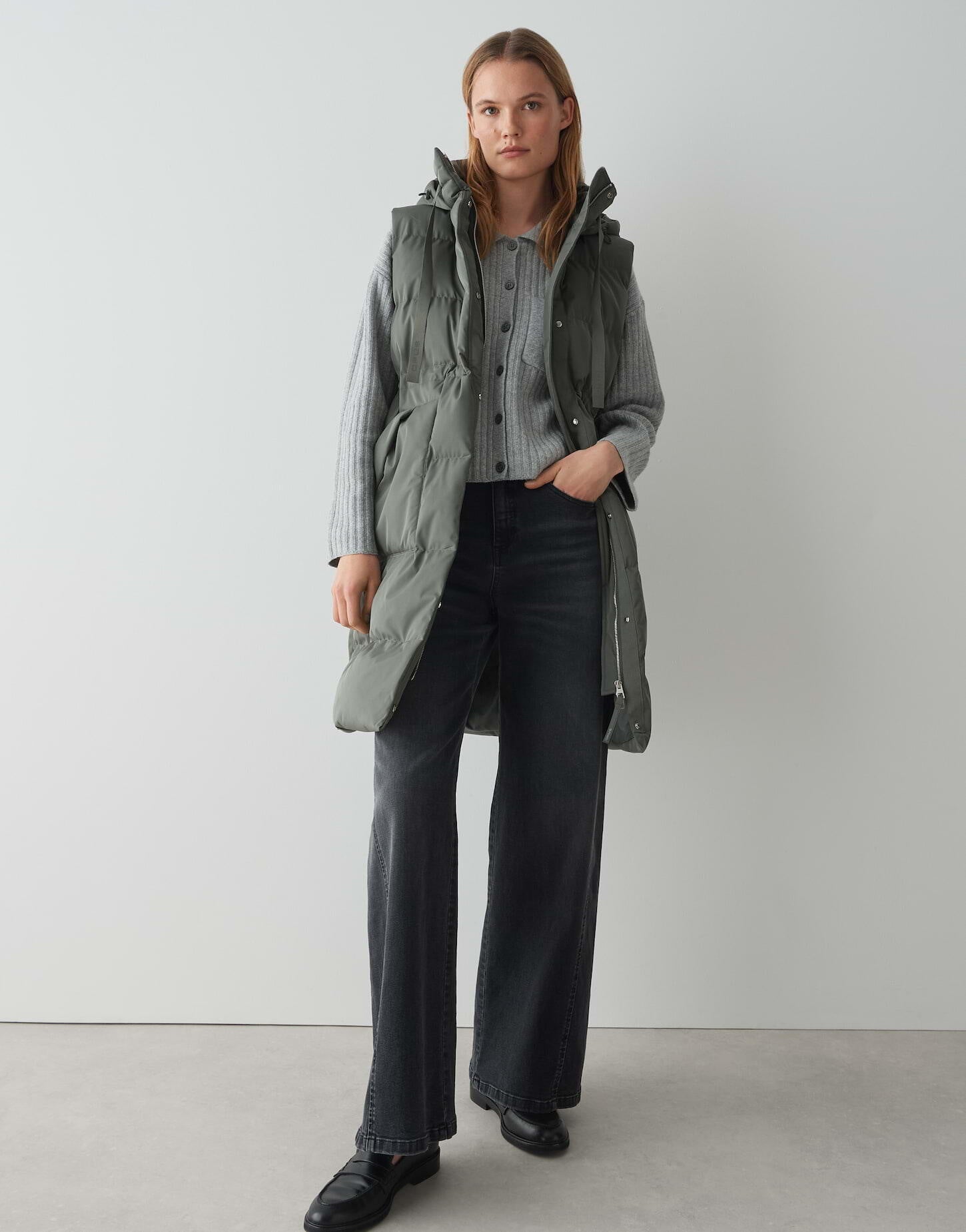Steppweste WALMA - 3062-dark sage - Grün