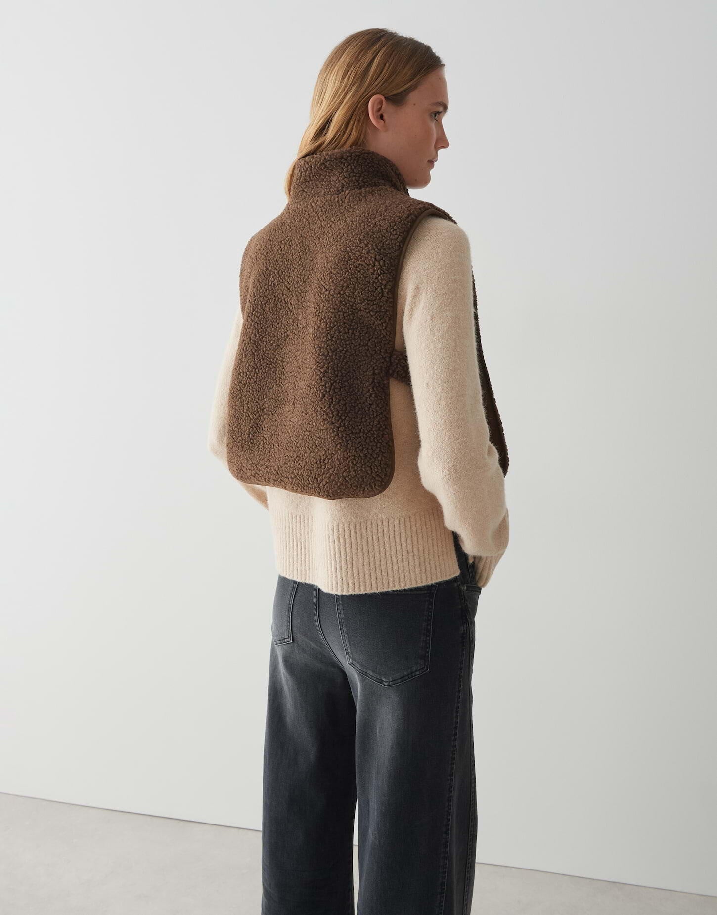 Teddy-Cape ATUBA mit Stehkragen - 20020-cocoa - Braun