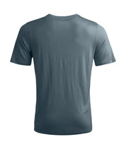 T-Shirt aus Schurwollmix - 87801-dark arctic grey - Grau