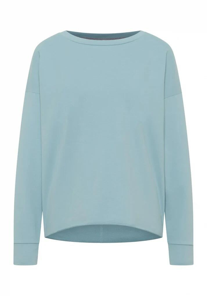 Sweatshirt aus Baumwolle - 754-Blue Shadow - Türkis