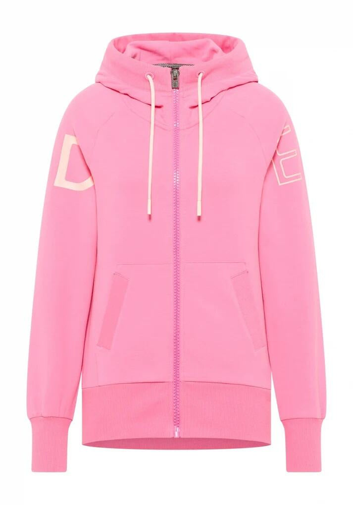 Sweatshirtjacke aus Baumwolle - 530-Soda Pink - Pink